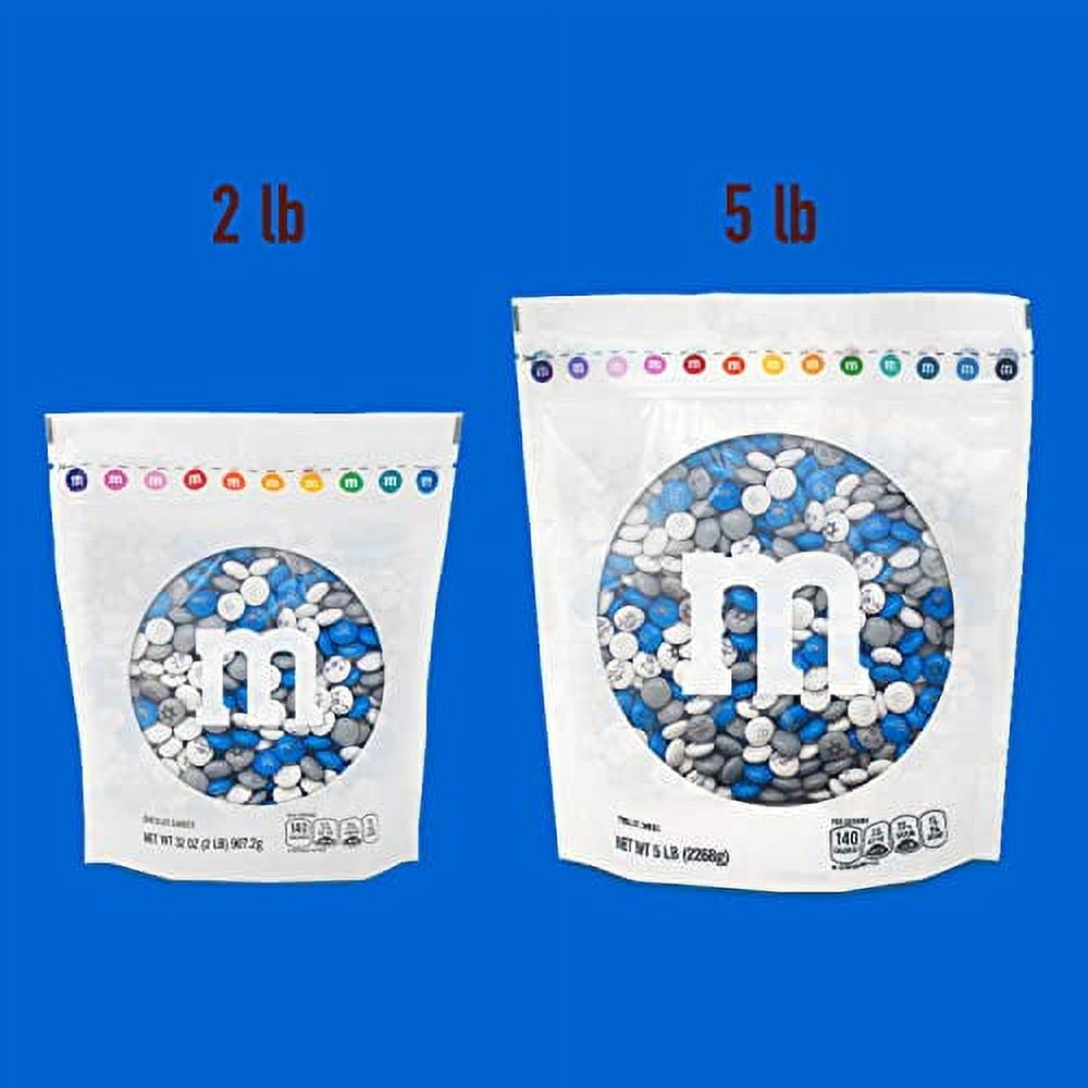 M&Mâ€™S WORLD Pre-Designed Milk Chocolate Candy - 2lbs of Bulk Candy in Resealable Pack for the Party Sweet Stuff for DIY Commemorative Gift or Party Favors