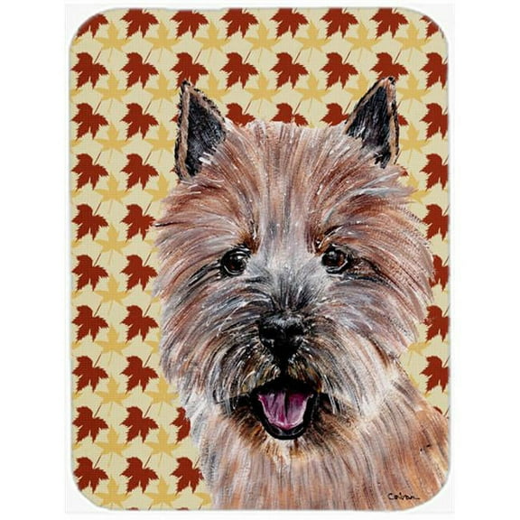 Norwich Terrier Fall Leaves Mouse Pad, Hot Pad Or Trivet, 7.75 x 9.25 In.