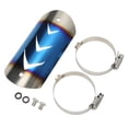 thumbnail image 2 of Protector de tubo de escape de acero inoxidable, protector térmico universal para motocicletas., 2 of 14