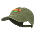 thumbnail image 2 of Deer Hunting Silhouette Embroidered Washed Cotton Cap - Olive Green OSFM, 2 of 5