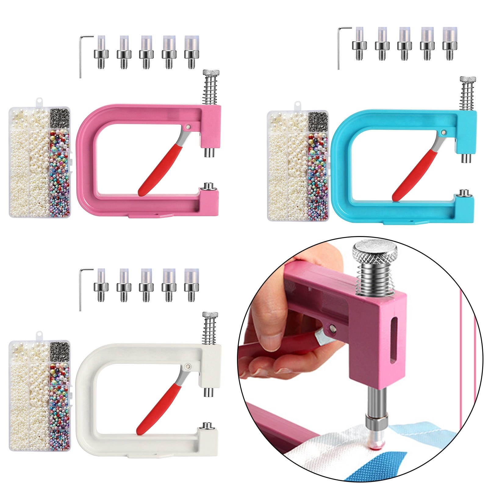 Portable Pearls Setting Machine Bead Making Machine Handmade Beading Accessories for Hat Shoes Clothes