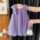 thumbnail image 5 of Vestido de princesa de estilo coreano para niña de 2 a 7 años, chaleco brillante sin mangas de malla con lentejuelas, ropa de cumpleaños para niño, 5 of 6