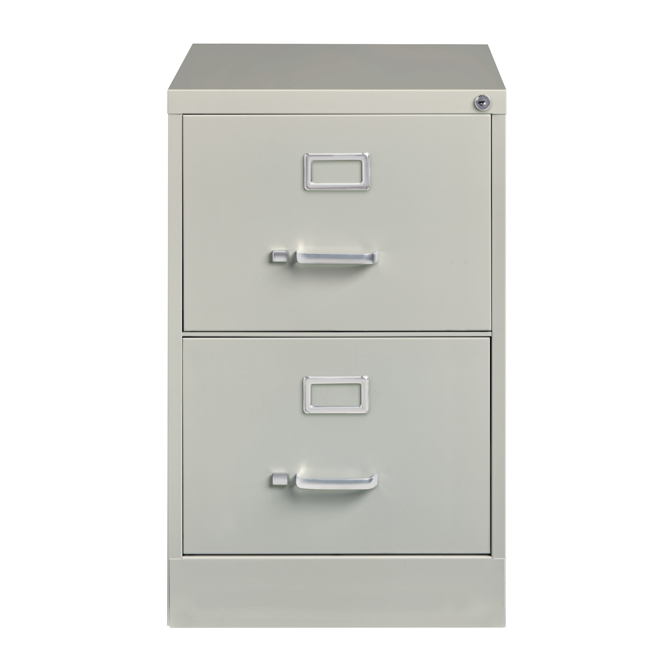 Hirsh 2 Drawer Legal Locking Metal Vertical File Cabinet, 25" Deep, Gray
