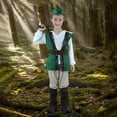 thumbnail image 2 of HXWCHs Adventure Set for Boys with Hooded Cape and Vest Outfit 5-7 Years Green, 2 of 4