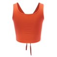 thumbnail image 3 of Women's Sexy Casual Adjustable Ruched Stretchy Slim Fit Jersey Crop Top, 3 of 5