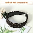 thumbnail image 7 of Unique Bargains Women's Wig Braided Headbands Deep Brown 5.39"×1.5", 7 of 7