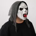 thumbnail image 2 of Face Cover Con Black Turban Halloween Props Demon Face Covering Para Halloween Carnival Masquerade Noticed HA046568-01, 2 of 6