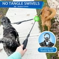 thumbnail image 3 of Double Dog Leash with 2 Handles, 360 Swivel No Tangle Dual Dog Leash, Comfortable Shock Absorbing Reflective Bungee for Two Pets (18~120 lbs, Black), 3 of 7