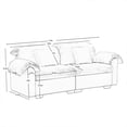 thumbnail image 5 of 2 Seater Deep Seat Sofa for Living Room, Loveseat Sofa Couch with Fluffy Armrest Pillows and Backrest,2 Seater Upholstered Velvet Cloud Couch with Storage Under Each Seat,Tan, 5 of 9