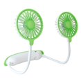 thumbnail image 2 of Portable Neck Fan, 360 Degree Adjustable Personal Fan, Rechargeable Hands-Free Wearable Fan for Working Office Reading Travel Outdoor Sports, Dual Head Rotatable Face Fan for Women Men, Green, 2 of 9