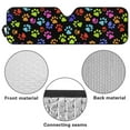 thumbnail image 6 of Uorisanigo Windshield Sun Shade Compatible with Rubicon Sahara TJ JK JKU 2 Door & 4 Door 16.14''x52.95" Folding Front Window Colorful Dog Paws Print Sun Shade Keep Vehicle Cool, 6 of 7