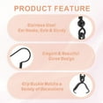 thumbnail image 4 of Uxcell 40 Paquete Ganchos de Aretes de Acero Inoxidable, Alambres de Oreja Ganchos de Pescado Ganchos Franceses de Aretes con Cierre de Pinza Hallazgos de Aretes para Hacer Joyería DIY, Negro, 4 of 7