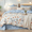 Blue Red Floral, variant on NAYOROOM Tropical Light Blue Red Floral Duvet Cover Queen Set, 3 Piece Reversible Super Soft Comforter Cover