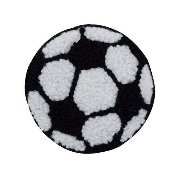 Chenille Soccer Ball - Iron on Applique/Embroidered Patch