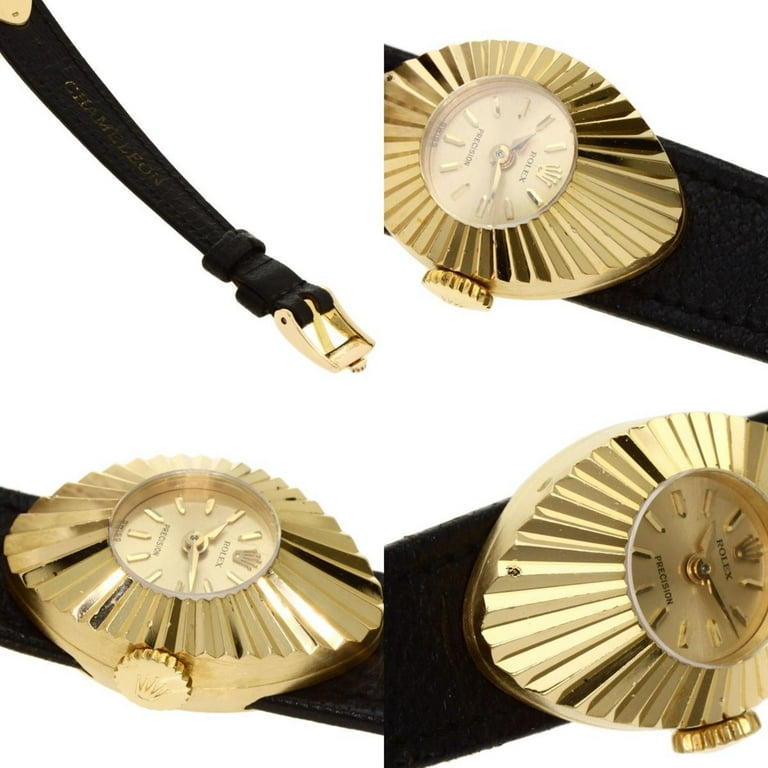 Pre Owned Rolex 2000 Chameleon Almond 1964 Watch K18 Yellow Gold