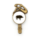 thumbnail image 1 of Jabalí negro animal lindo retrato Broche broche broche broche Metal retro, 1 of 3