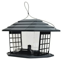 Pennington Earth Smart, Gray Recycled Resin EcoBistro Wild Bird Hopper Feeder 5 lb. Capacity, 2 Pack