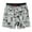 White / black, retro characters, variant on Disney Mickey Mouse Goofy Donald Duck Swim Trunks UPF 50  Little Kid to Adult