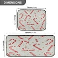 thumbnail image 3 of 2-Piece Kitchen Rugs Set Non-Slip Mats Carpet Floor for Kitchen, Bathroom (19.7"x27.6" & 19.7"x47.2") Candy Cane and Gold Stars, 3 of 7
