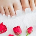 thumbnail image 3 of 200Pcs Press on Toe Nails Fake Toenail Tips French False Toenail Decorations, 3 of 8