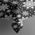 thumbnail image 3 of Black Christmas Snowflake Pattern Rectangle Tablecloth 60"x84",Waterproof Polyester Rectangle Table Cloth, Wipeable Spillproof Polyester Tablecloth for Dining, Camping, Indoor and Outdoor, 3 of 5