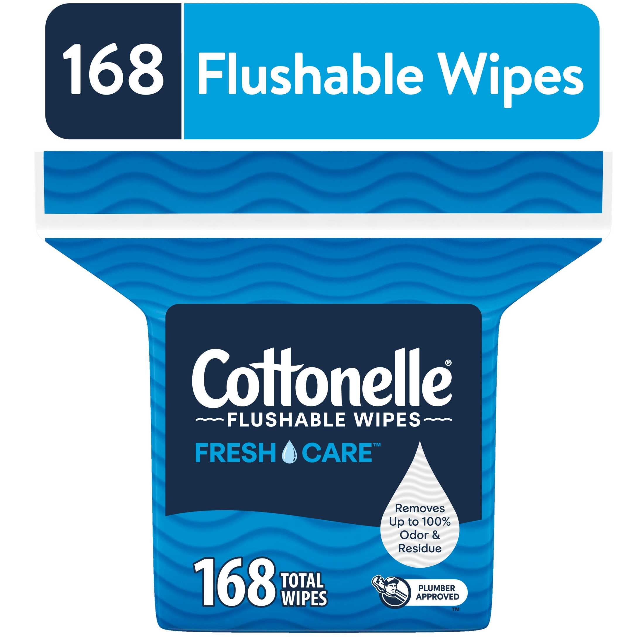 (4 pack) Cottonelle Fresh Care Flushable Wet Wipes, 1 Resealable Bag