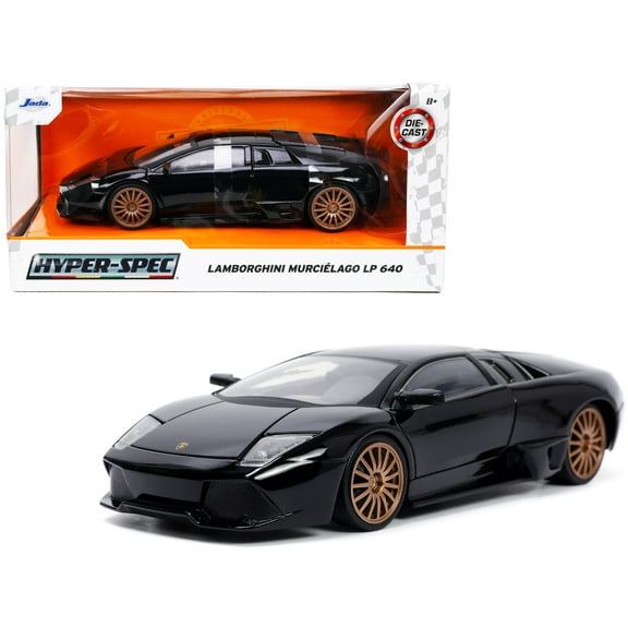 Lamborghini Murcielago LP640 Black with Copper Wheels "Hyper-Spec" Series 1/24 Diecast Model Car by Jada