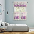 thumbnail image 5 of Purple Pink Christmas Tree Kitchen Curtains Sets for Windows 24 Inch Length, Xmas Snowflake Plaid Rustic Rod Pocket Window Treatments Tier Curtains and Valances Set for Bedroom/Bathroom, 5 of 8