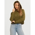 thumbnail image 6 of Jessica Simpson Women's Mikaela Pointelle Hoodie Sweater with Long Sleeves, Lightweight, Sizes XS-XL, 6 of 10
