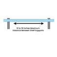 thumbnail image 3 of Dulles Glass Floating Shelf Brackets, Aluminum Heavy Duty, Black, For Glass, Wood, Acrylic Wall Mounted Shelf Support. 2 Pack., 3 of 8
