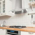 thumbnail image 3 of Cosmo 30 in. Ductless Wall Mount Range Hood in Stainless Steel with LED Lighting and Carbon Filter Kit for Recirculating, 3 of 14