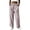 Pink, variant on Women's Wide Leg Pants Elastic High Waist Patch Pocket Split Hem Loose Fit Vacation Daily Casual Trousers