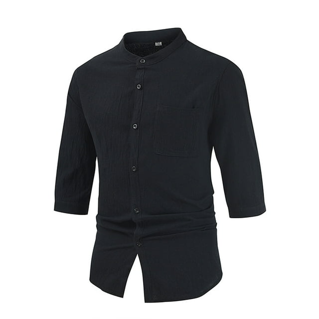 pstuiky Camisas de manga corta para hombre, Camiseta deportiva de manga corta con botones y solapa de color liso para hombre camisetas de hombre xl