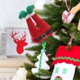 thumbnail image 6 of FVDPWYE Christmas Elf Leg Pick Farmhouse Wreath Party Lawn Plush Stuffed Tree Topper Red Black Green, 6 of 9