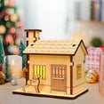 thumbnail image 3 of Wooden Christmas Village and DIY Wooden Houses Ornament Kits, Handmade Light-Up Craft Projects for Holiday Party Home Decor and Scene Creation, 3 of 8
