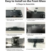 WOLFBOX OEM Bracket, OEM Bracket for USB C G840S/G840H/G850/G900 Dash Cam Mirror Mount