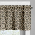 thumbnail image 3 of Ambesonne Classical Window Valance, Damask Inspired Swirls, 54" X 18", Dark Sepia and Tan, 3 of 5