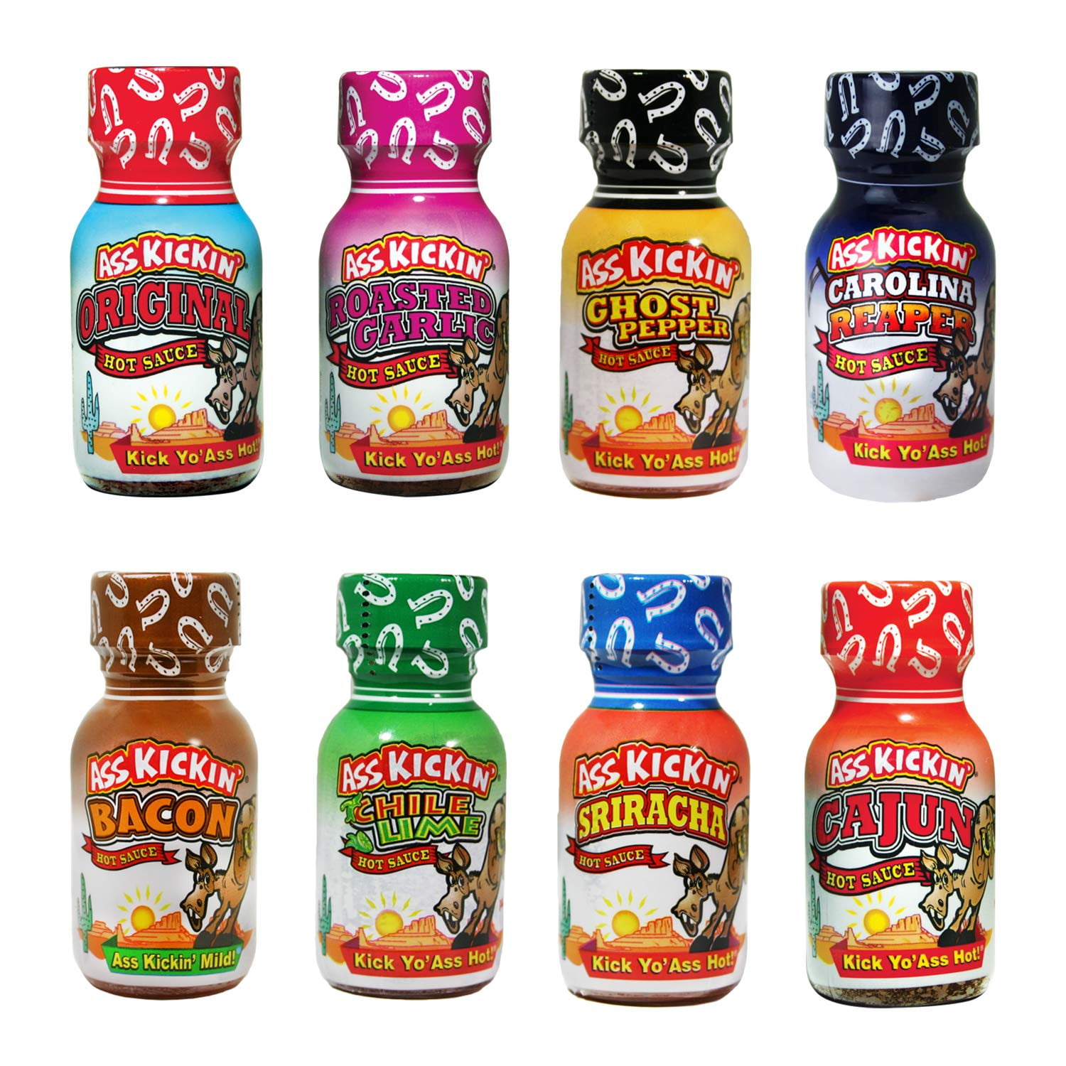 ASS KICKIN Premium Hot Sauce Bottles Gourmet Gift Set Travel Size ASS KICKIN Premium Hot Sauce Bottles Gourmet Gift Set Travel Size