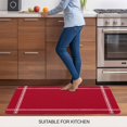 thumbnail image 6 of Pure Red Door Mat Indoor Outdoor, Simple Solid Color Non Slip Welcome Mat with Rubber Backing, Absorbent Fabric Front Door Mats Entryway Rug for Home Patio Entrance 20"x31.5", 6 of 8