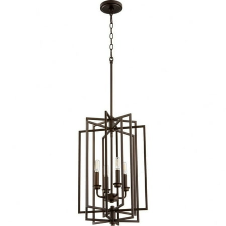 

Quorum 688 4 86 Four Light Entry Pendant Hammond Oiled Bronze