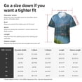 thumbnail image 5 of Sikiie Majestic Deer Mountain Lake Print Men's Hawaiian Shirt, Summer Beach Button Pocket Short Sleeve T-Shirt,Medium, 5 of 7