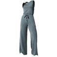thumbnail image 1 of Summer Button Lace Up Cute Fall Jumpsuits for Women Short Sleeve Light Rip Jumpsuit Plus Size Women Straight Jumpsuit, 1 of 8