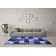 thumbnail image 3 of Ahgly Company Machine Washable Indoor Rectangle Abstract Blue Modern Area Rugs, 7' x 9', 3 of 4