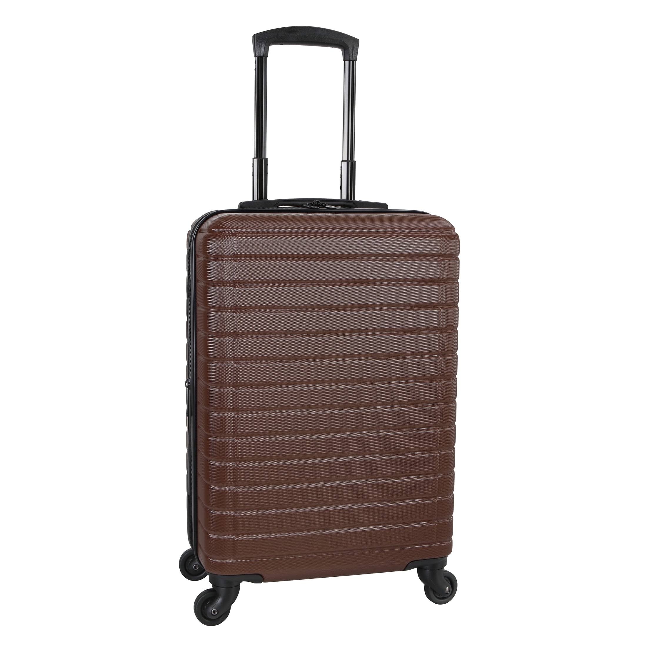 Protégé Brown Vacationer 20-inch Carry-on Expandable Hardside Luggage With 360-Spinner Wheels and Divider Pockets