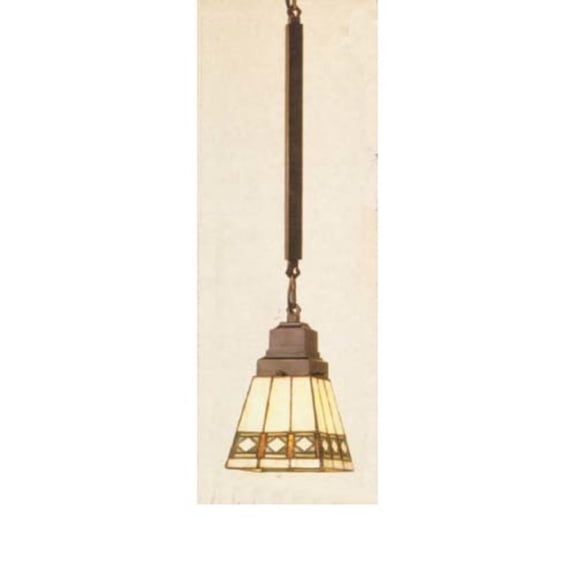 Meyda Tiffany 49106 Diamond Band Mission 7" Wide Mini Pendant