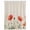 Red SpringGreen Beige, variant on Elegant Poppy Waterproof Fabric Shower Curtain,Spring Florals Pastoral Watercolor Rustic Waterproof Fabric Shower Curtain for Bathroom Curtains Bathtubs Shower Curtains with 12 Hooks Stall 48x72in