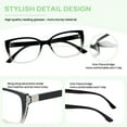 thumbnail image 6 of OCCI CHIARI Fashion Reading Glasses for Women Square Readers 1.0 1.25 1.5 1.75 2.0 2.25 2.5 2.75 3.0 3.5 4.0 5.0 6.0 (Black-Clear,2.25), 6 of 7