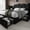 Black, variant on iPormis Queen Size Bed Frame with Charging Station , Upholstered Bed with 4 Storage Drawers,Dark Grey