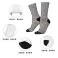 thumbnail image 5 of Honeii Black And White Houndstooth Print Adult Socks,Crew Socks,Casual Calf Socks,Daily Wear Socks for Men & Women, Perfect for Sports, Casual and Everyday Use, 5 of 6