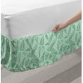 thumbnail image 2 of Abstract Green Bed Skirt, Grunge Style Striped Polygonal Geometric Shapes Futuristic Design, Elastic Bedskirt Dust Ruffle Wrap Around for Bedding Decor, 4 Sizes, Jade Green Sea Green, by Ambesonne, 2 of 2